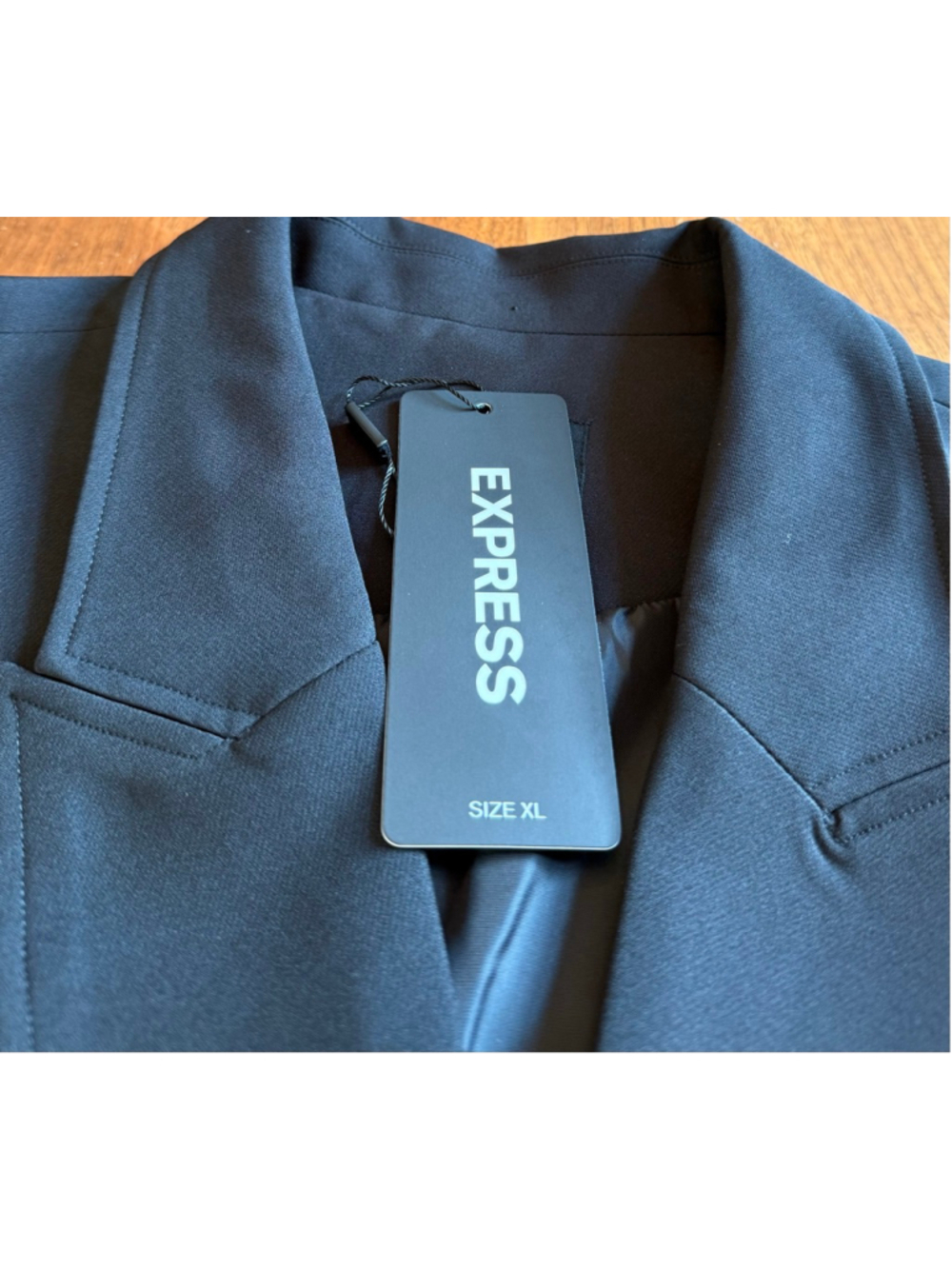 EXPRESS Black Cropped Double-Breasted Blazer XL NWT - Picture 7 of 9
